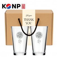 한국전통 K컬쳐 곤룡포 샤이닝 글라스컵 480ml 2P 선물세트