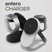 피노 entero 폴더블 3in1 맥세이프 고속무선 충전기 (갤럭시 및 애플워치 호환)