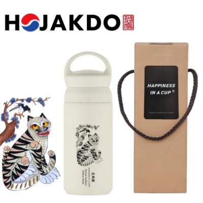 한국전통 K컬쳐 까치와호랑이 호작도 데이오프 텀블러 350ml 선물세트
