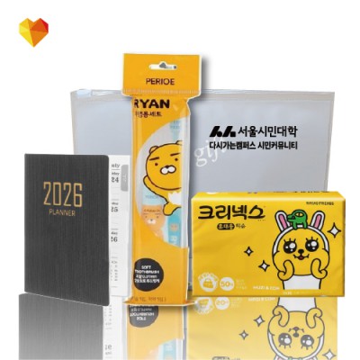 브생건 플래너세트 37호(미니다이어리+카카오 양치세트+카카오 여행용 티슈)
