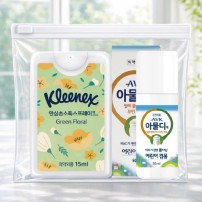 크리넥스 안심소독스프레이+아물디 모기약2종세트(브생건 지퍼백)