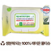 에코닉 생분해 그린 화이트 캡형 물티슈 40g (20매)