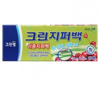 [대용량] 크린랩 이중지퍼백 (대) 25x30 80매