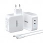 초텍 PD 100W GaN 듀얼 C타입 충전기 PD6008