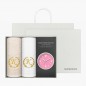 [송월타올] 타올시계선물세트(카이저 160g 코마40수 2p + 욕실시계 1p)+쇼핑백