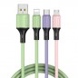 CH497 아트텍 소프트 실리콘 멀티 고속 USB 3in1 충전케이블0.5m