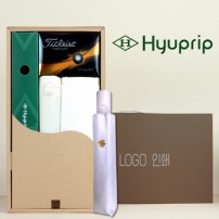 코마40수180호텔타월+협립3단55 카본6K 완전자동 초경량 고밀도 암막 우양산+락앤락슬림핏 원터치텀블러+타이틀리스트 골프공 6구 세트