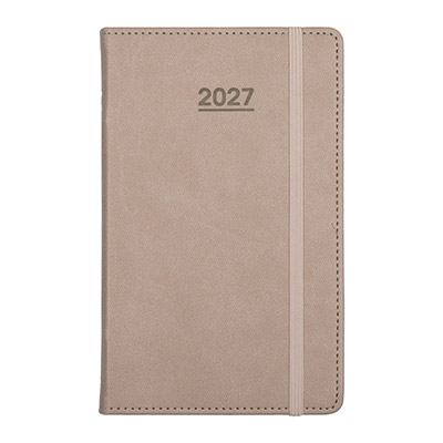 2027 AP17 양장 다이어리 40절 - 샌드브라운