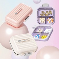 무료인쇄 컬러풀 7분할 사각 알약 케이스 알약통 소형