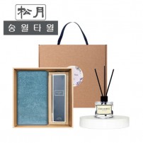 (송월타올) 40수코마무지40(180g) 디퓨저세트 (40수코마무지40(180g) + 시즈넬플라워 디퓨저50ml)