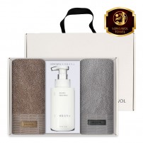 송월 생활공작소 3P 세트 (뉴명품 타올 2매 + 핸드워시 500ml 1개)