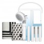 [송월]스퀘어34+엑스 고리 핸드타올(30수 65g)+3WAY 샤워기(필터4개포함)세트