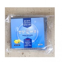 물만 묻히면 거품이 생기는 일회용 수세미 한장애버블 5매