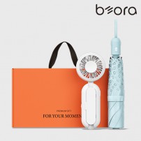 BOR 025 미니 우양산 선풍기세트 (우산애착 선풍기+플라워펀칭)
