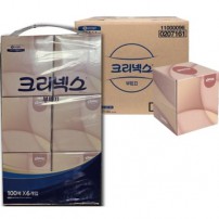 크리넥스 미용 각티슈 화장지 휴지 100매x6입(비닐손잡이번들)부띠끄