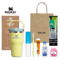 스탠리 플립스트로591ml 텀블러세트9호 오랄케어 뉴따봉 크리스탈캡칫솔치약 치실 가그린(쇼핑백포함)