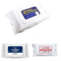 국산정품-무광 흰색물티슈 캡형 80매(40g, 55g)