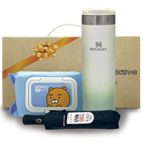 안심생활건강세트 42호(스탠리 에어로라이트591ml+완자동암막3단UV우산+라이언물티슈)