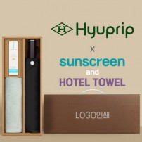 협립 3단60 슈퍼 젠틀맨 고밀도 수동식 우산 +선크림+뱀부170타월-세트