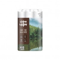 미래생활 나무야나무야 도톰한 3겹 깨끗한 무향 27m 30롤 두루마리 화장지