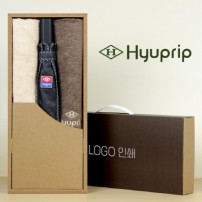 협립 2단 엠보 바이어스 자동우산 +협립40수호텔코마180타월 2P-세트