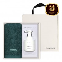 송월 생활공작소 2P 세트 (40수 200g 포인트 타올 1매 + 핸드워시 250ml 1개)