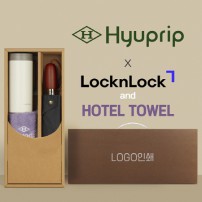 협립 3단60엔티크 고밀도 완전자동우산 +락앤락 테이블머그+협립호텔코마170타월-세트