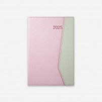 25절 별사이즈 3단 투톤 핑크 양장 다이어리(프리)