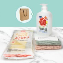 참그린 프리미업 친향환 세제 락앤락 수세미 2매 주방3종세트