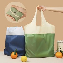 364_1pc 재사용 폴리에스터 접이식 사각형 쇼핑 토트 백
