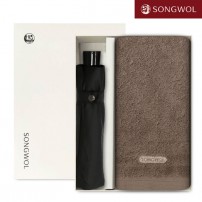 송월 40수 포인트40 타올 200g + 3단 컬러무지 우산 2P 콤보세트