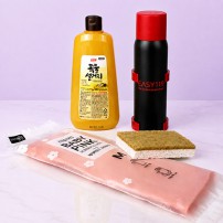 주방용 소화용구 주방세제 고무장갑 친환경수세미 주방 4종세트