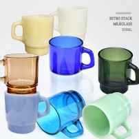 레트로 스텍 밀크글라스250ml