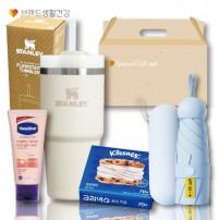 브생건45호(스탠리 퀜처591ml텀블러+5단 UV암막 양우산+바세린 핸드크림+크리넥스 쁘띠 휴대용티슈)