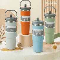 [텀리]플립 스트로우 손잡이 텀블러 890ml