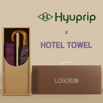 협립 3단60 곡자 슈퍼 엔티크 초고밀도 완전자동 우양산 +코마40수200호텔타월-세트