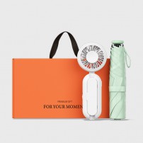 벨솔라 초경량 파스텔 블룸 우양산 미니 암막 3단 양우산 선물세트+핸디 우산애착 휴대용 선풍기