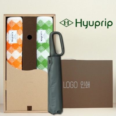 마제스티190 큐브타월 2P+협립 3단 60 슈퍼 카라비너 완전자동우산 세트