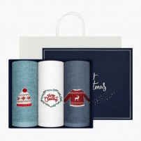 [송월타올]송월 크리스마스 윈터데이 항균 150g 3매 선물세트+쇼핑백