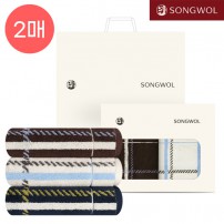[송월타올] 카운테스마라 체크40 200g 2P 타올세트