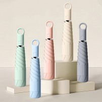 뉴에이커 파스텔 링손잡이 6K 3단 경량 자동 양우산