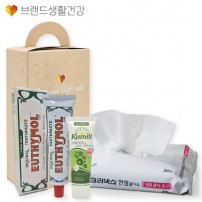 브생건643호 3종세트(카밀 핸드크림+유시몰치약40g+크리넥스 안심99.9% 항균물티슈)