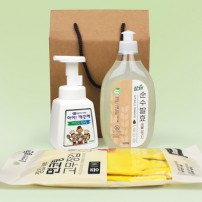 주방세제 고무장갑 주방전용 핸드워시 3종세트
