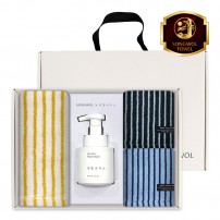 송월 생활공작소 4P 세트 (스트라이프44 타올1매+스트라이프34 타올2매+핸드워시 250ml 1개)