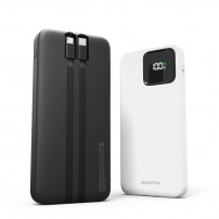 20W LCD잔량표시 카드형 고속 보조배터리 케이블일체형 10000mAH EM-10