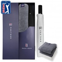 PGA 2단완전자동 암막 우양산+260g 코마사 면사타올 세트