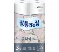 미래생활 잘풀리는집 클래식 3겹데코 27m 12롤 두루마리 휴지