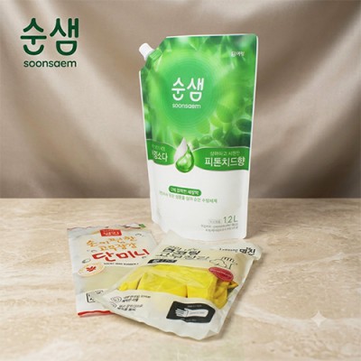 애경 순샘 대용량 주방세제 고무장갑 3종세트