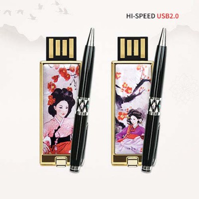 빛나 황진이 시리즈 자개 2종세트 (USB메모리+자개볼펜 2.0 4GB~128GB) 2종 이미지
