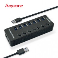 애니존 USB 3.0 무전원 개별스위치 USB 7PORT 허브 ANY-HUB2